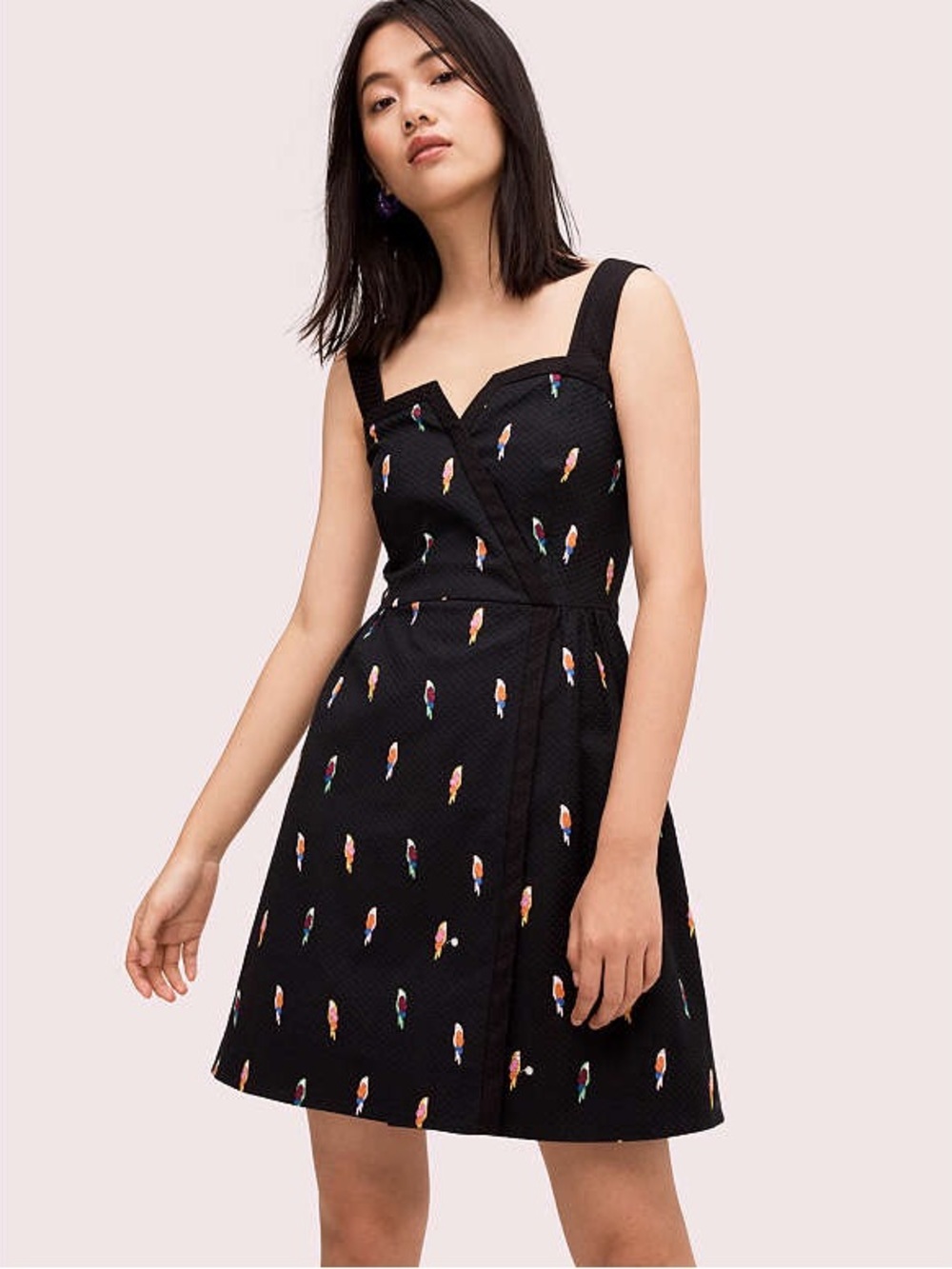 Kate Spade Flock Party Jacquard Fit and Flare Dress Size 0
